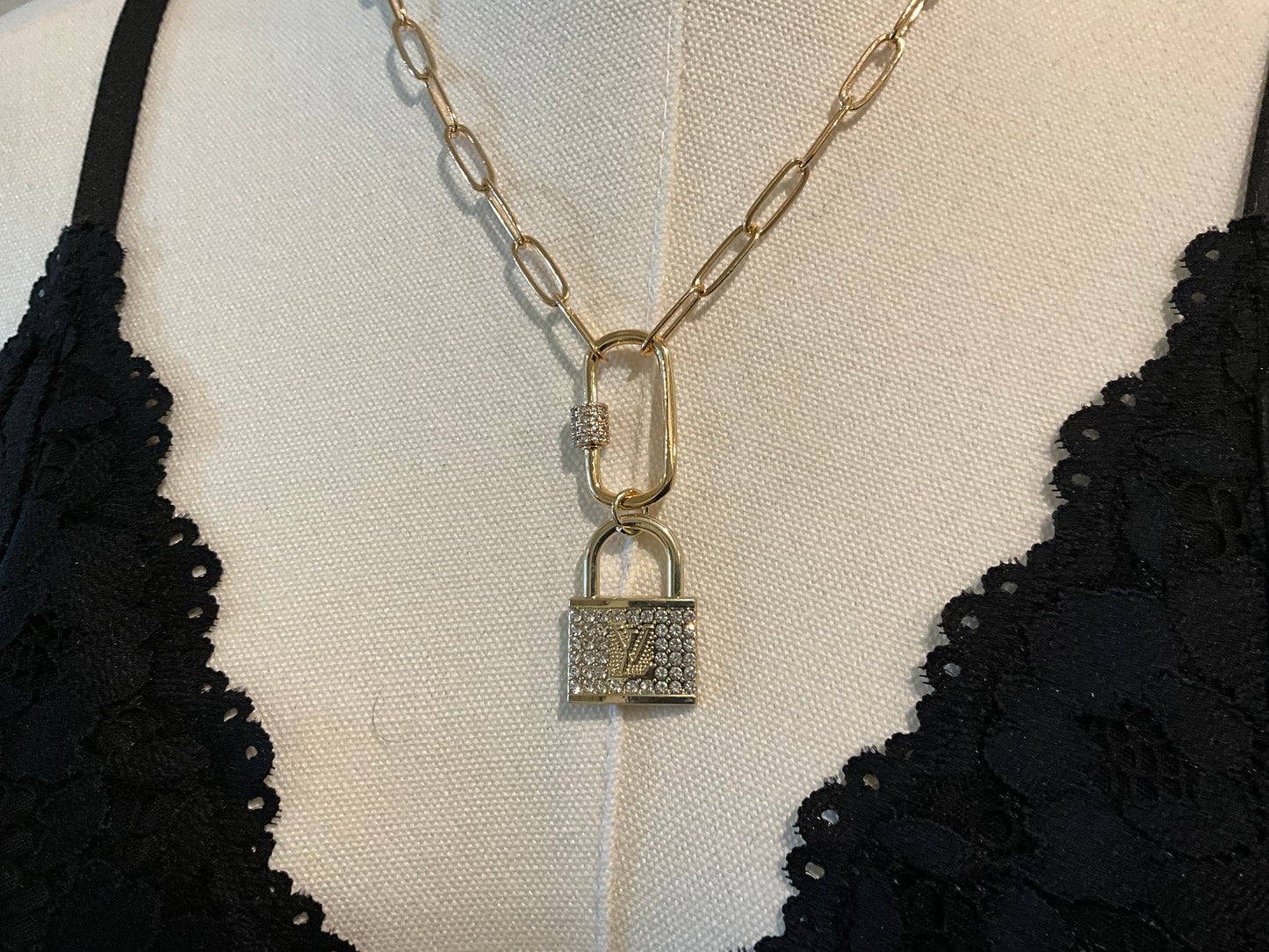 Authentic LV Charm Upcycled Necklace