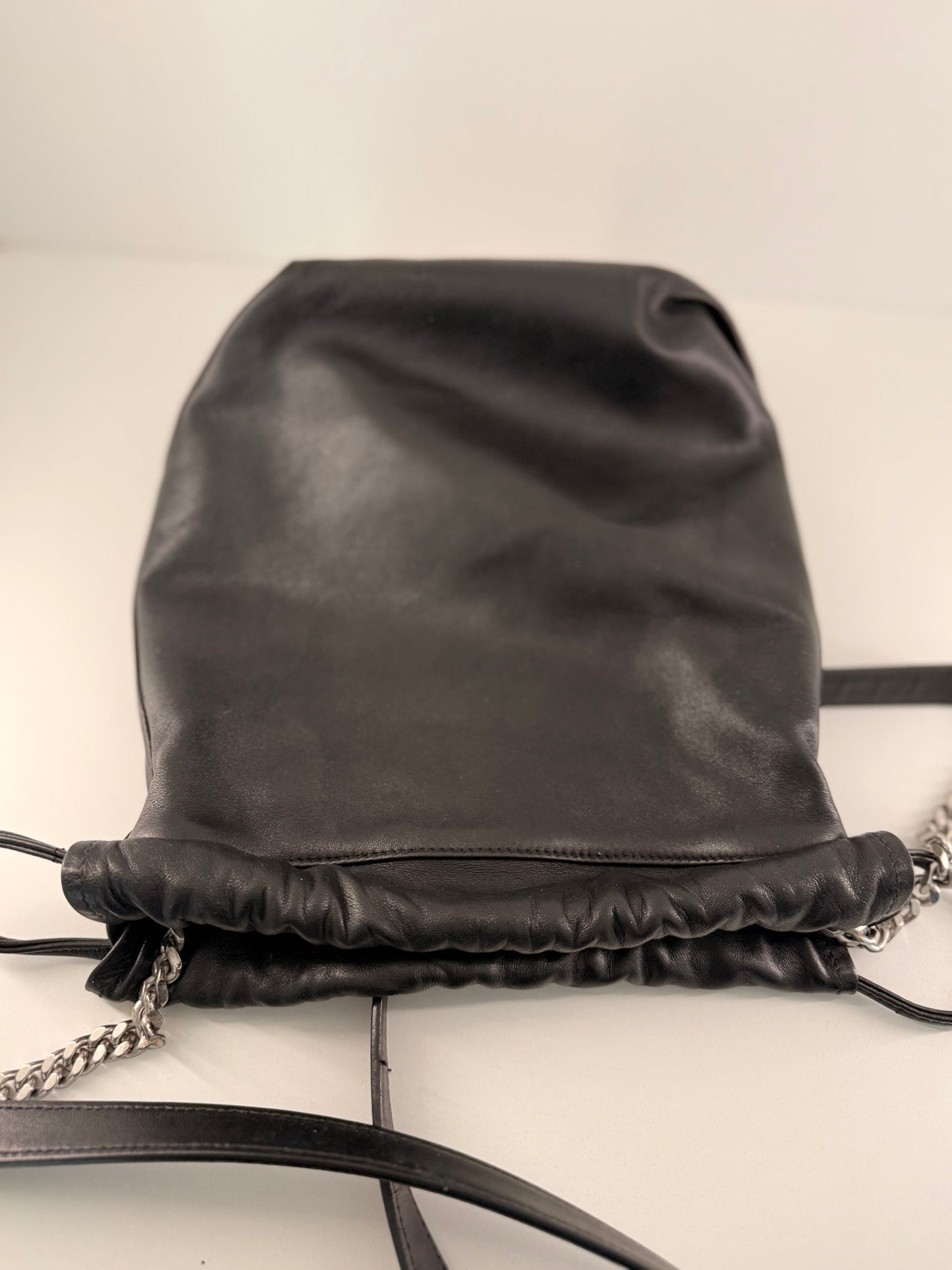 Authentic YSL small Teddy Bucket w/ Silver Hardware