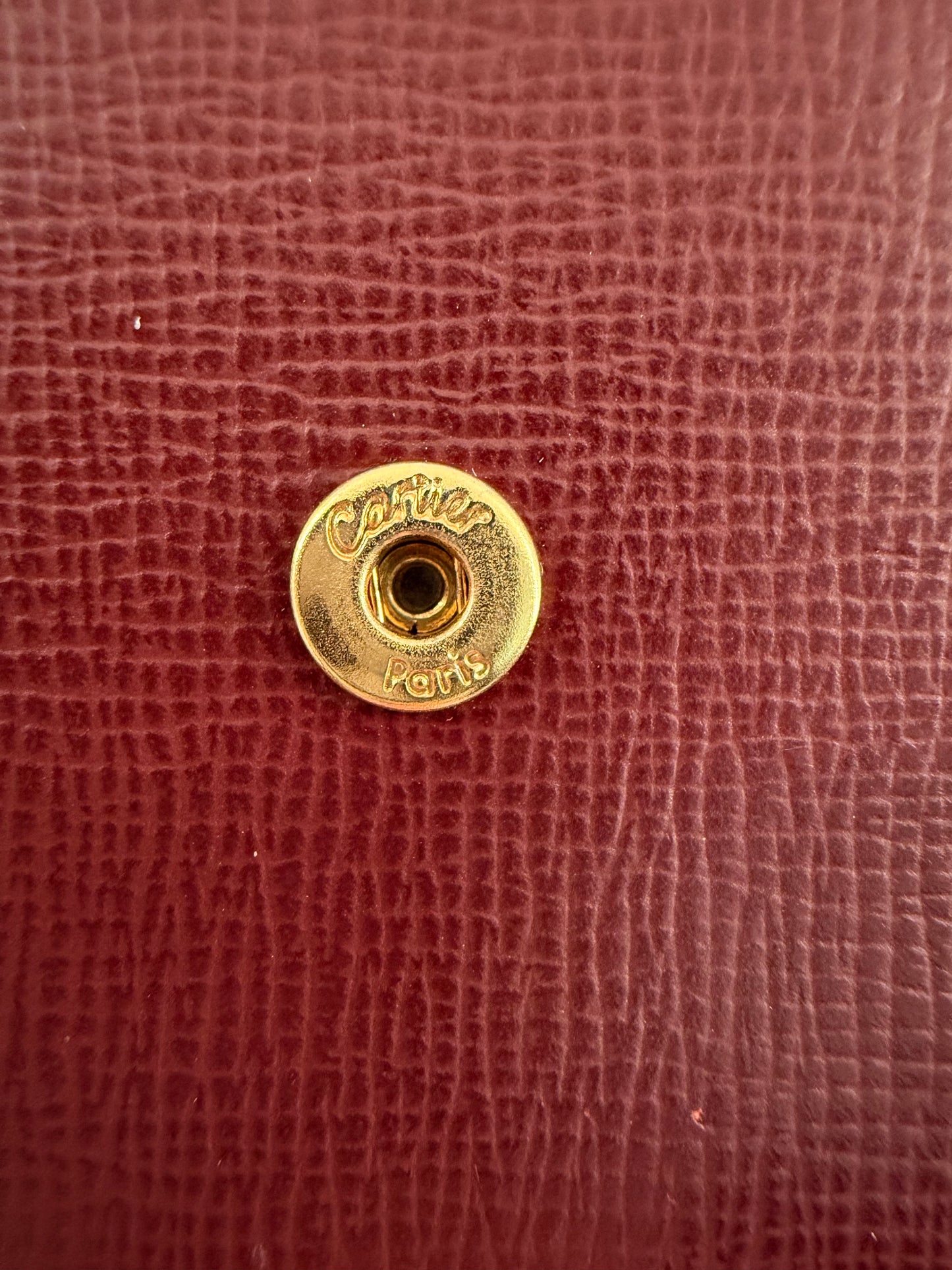 Authentic Cartier Burgundy Coin Purse