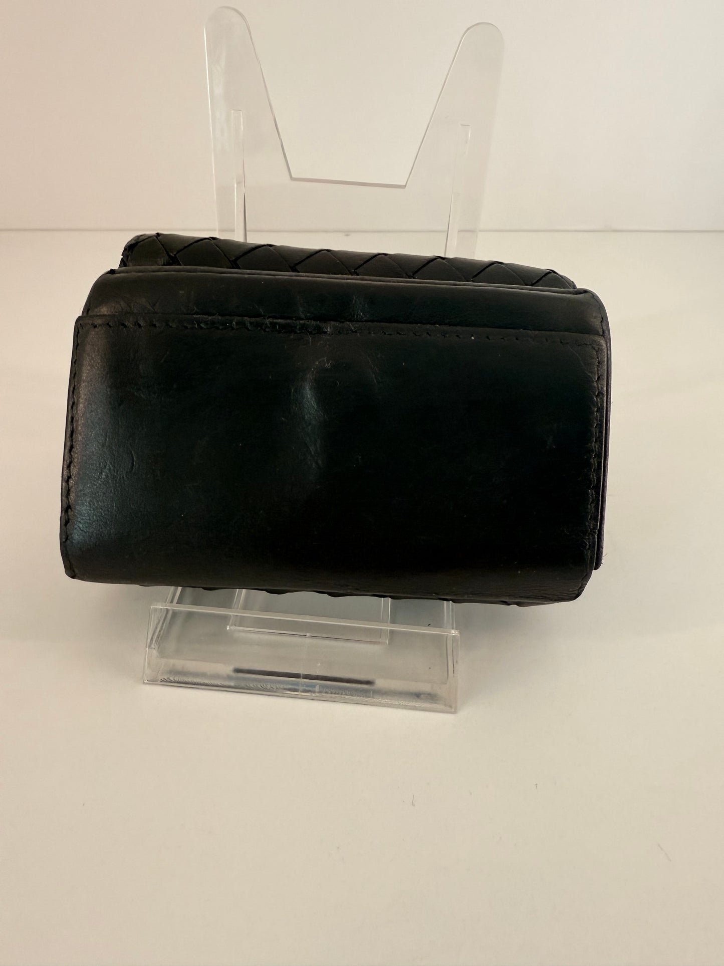Black Bottega Veneta Men’s (Unisex) Tri-Fold Wallet