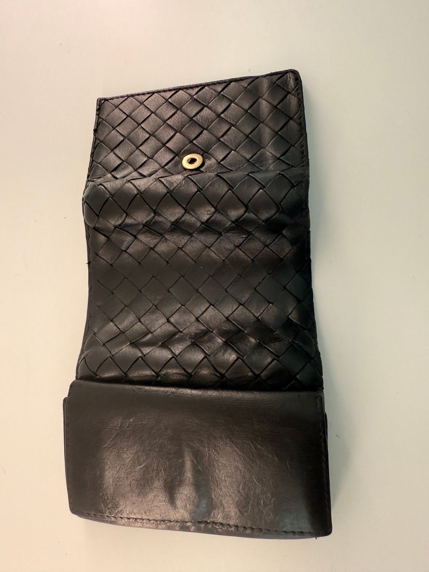 Black Bottega Veneta Men’s (Unisex) Tri-Fold Wallet