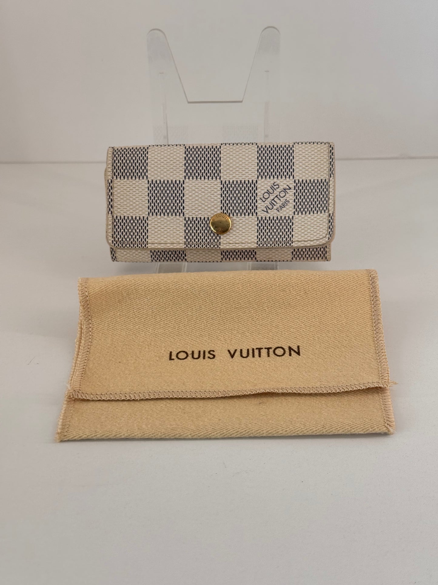 LV Damier Azur 4 Key Holder