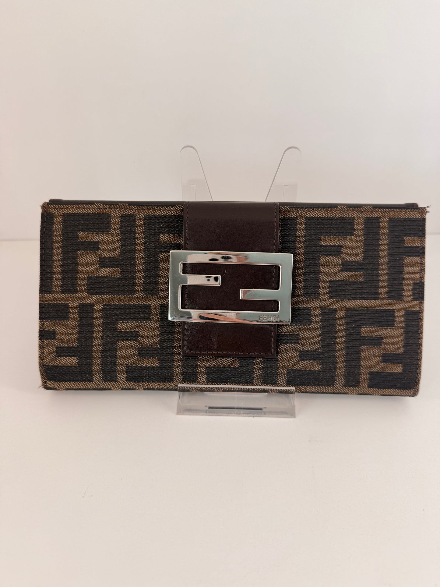 Fendi Zucca FF Long Baguette Wallet