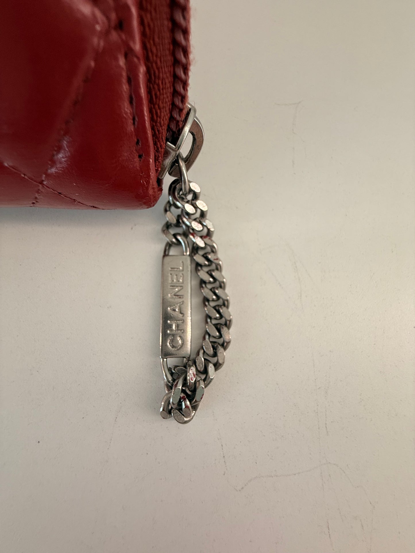 Chanel Cambon Long Red Zip Wallet