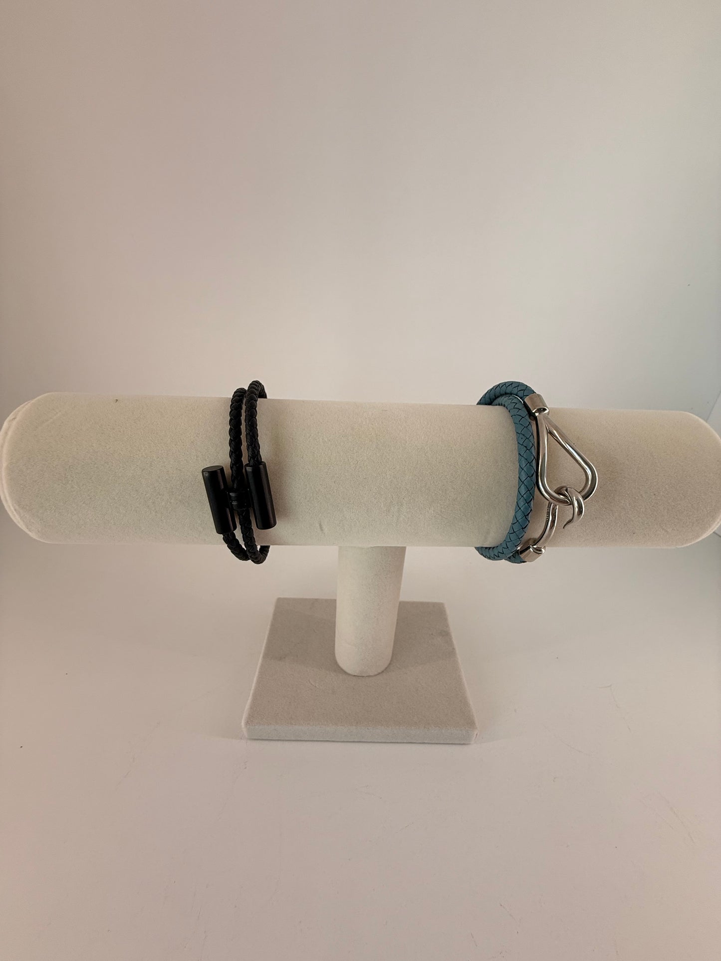 Hermes Black Tournis Tresse Bracelet