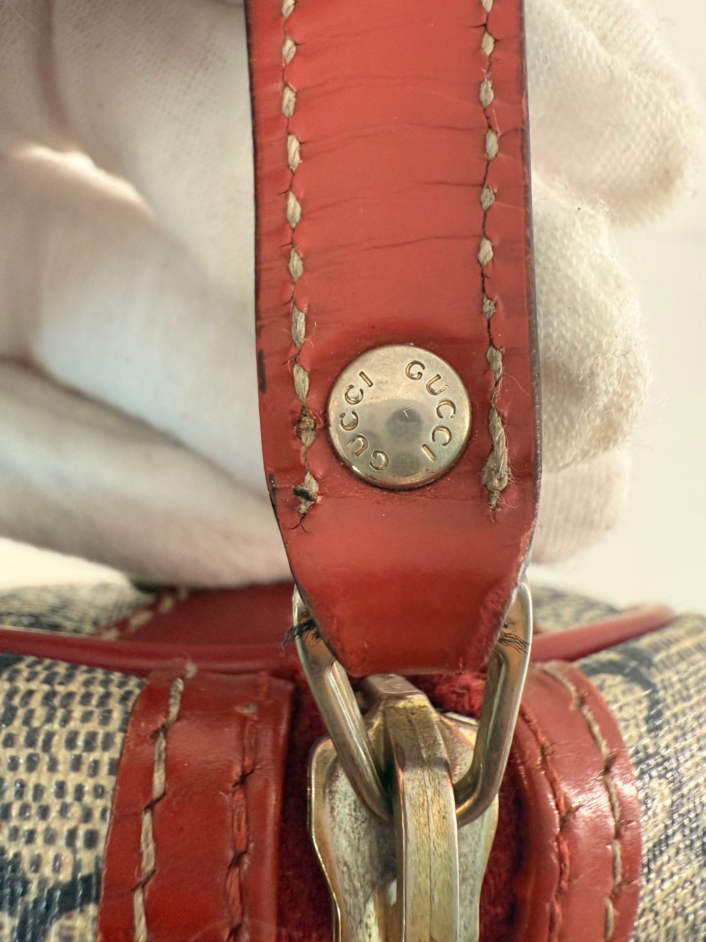 Authentic “Limited Edition” Gucci Red Tattoo Boston Bag