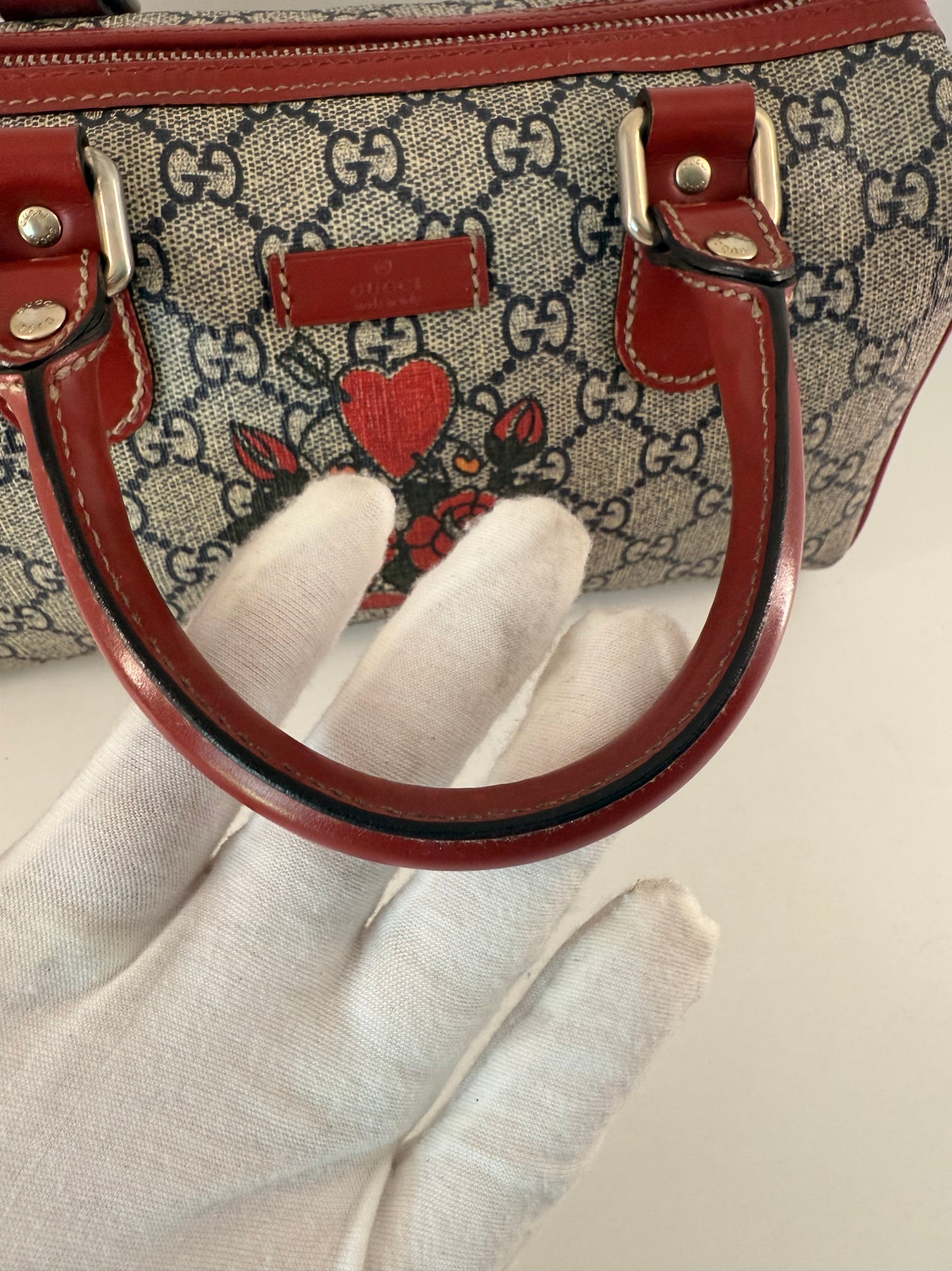 Authentic “Limited Edition” Gucci Red Tattoo Boston Bag