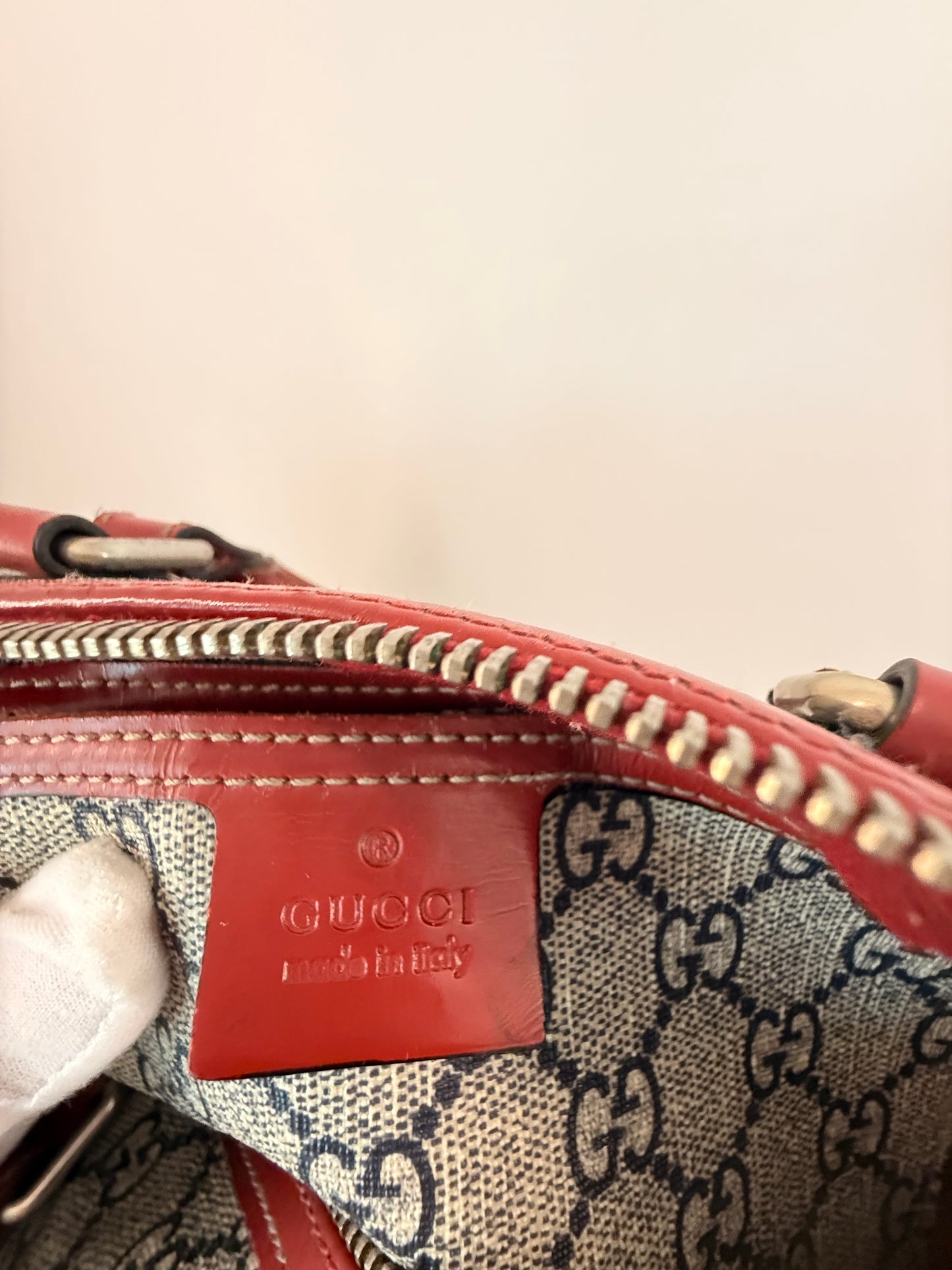 Authentic “Limited Edition” Gucci Red Tattoo Boston Bag