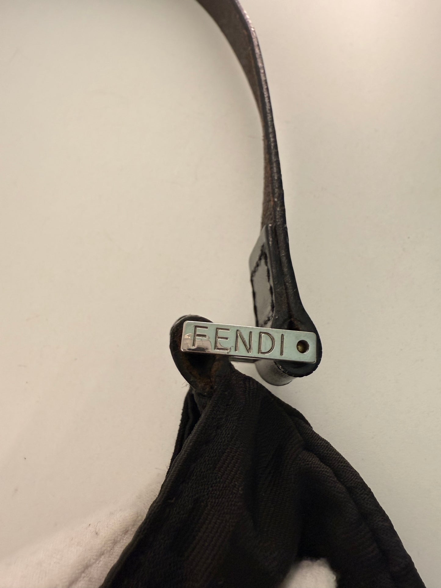 Authentic Fendi fabric/leather handbag
