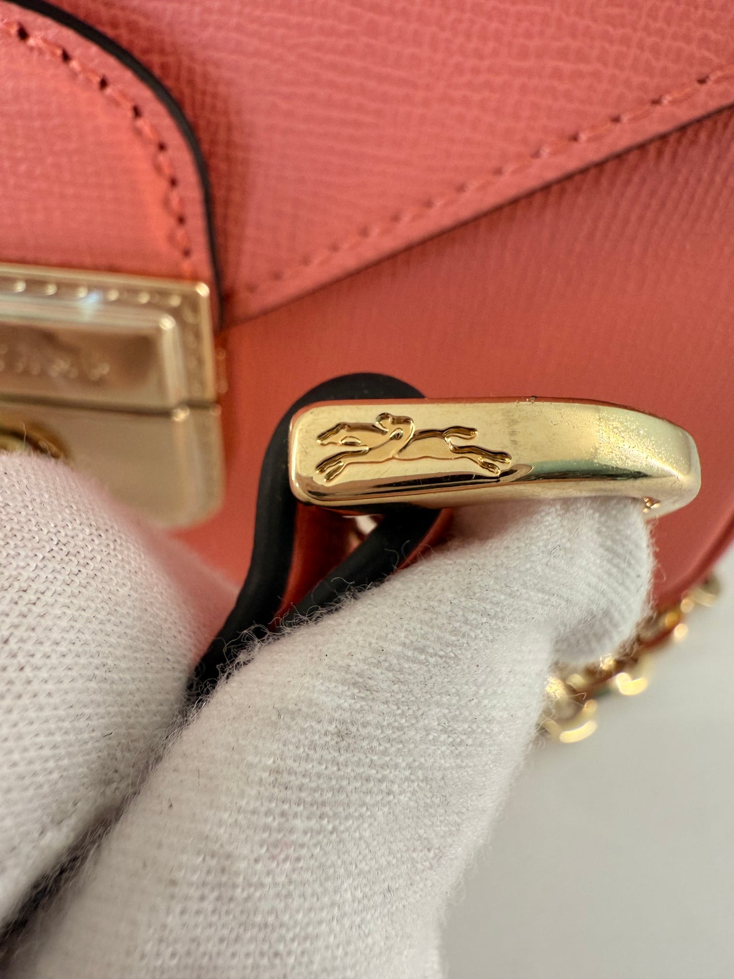 NWT Longchamp Mini Pink Leather Crossbody Brand New