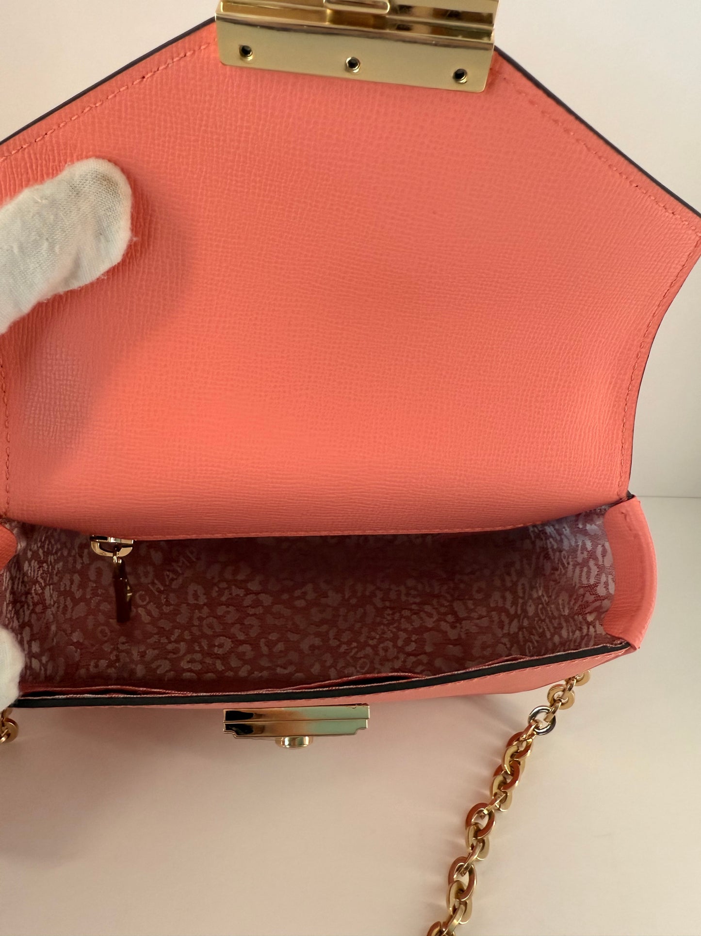 NWT Longchamp Mini Pink Leather Crossbody Brand New