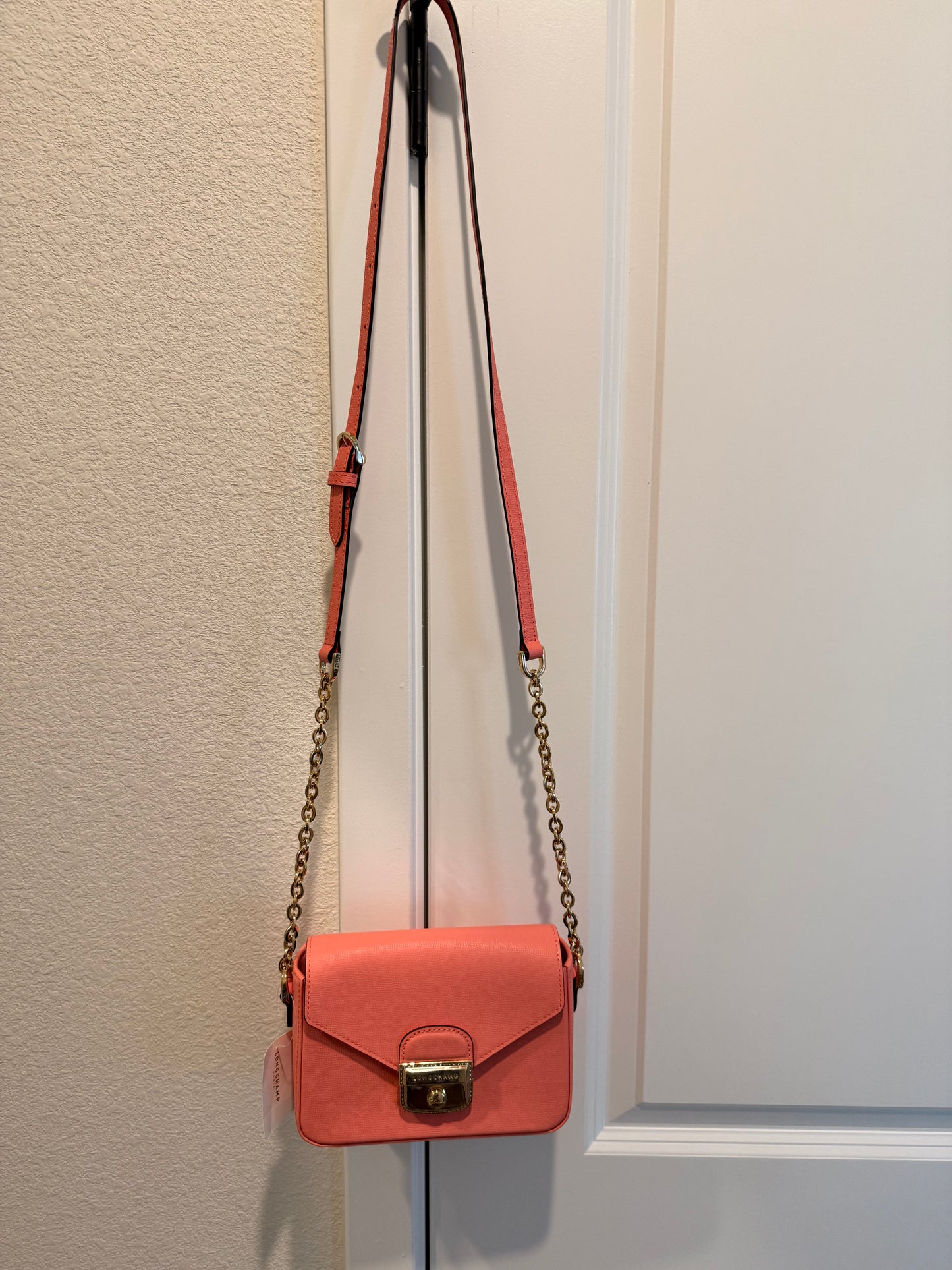 NWT Longchamp Mini Pink Leather Crossbody Brand New