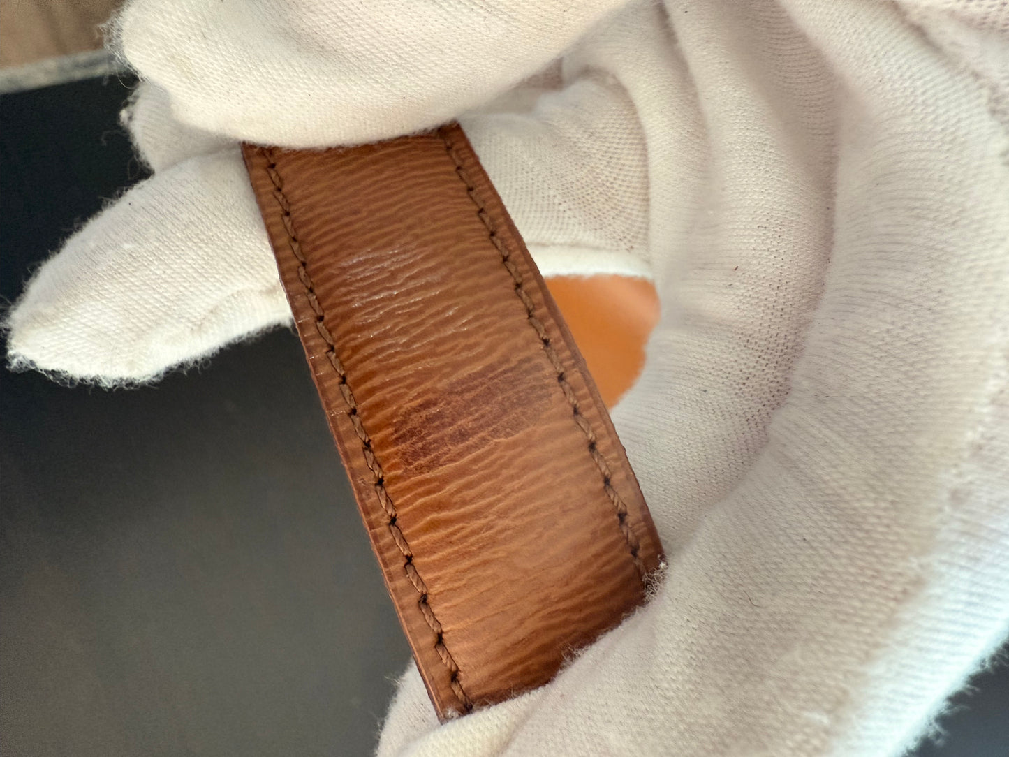 Authentic Christian Dior Brown Leather Crossbody/Shoulder Bag