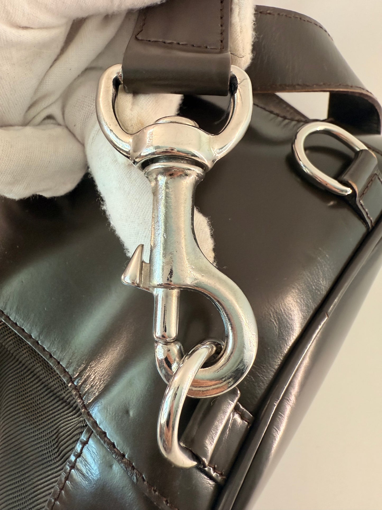 Gucci Vintage Nylon/Leather Sling Bag