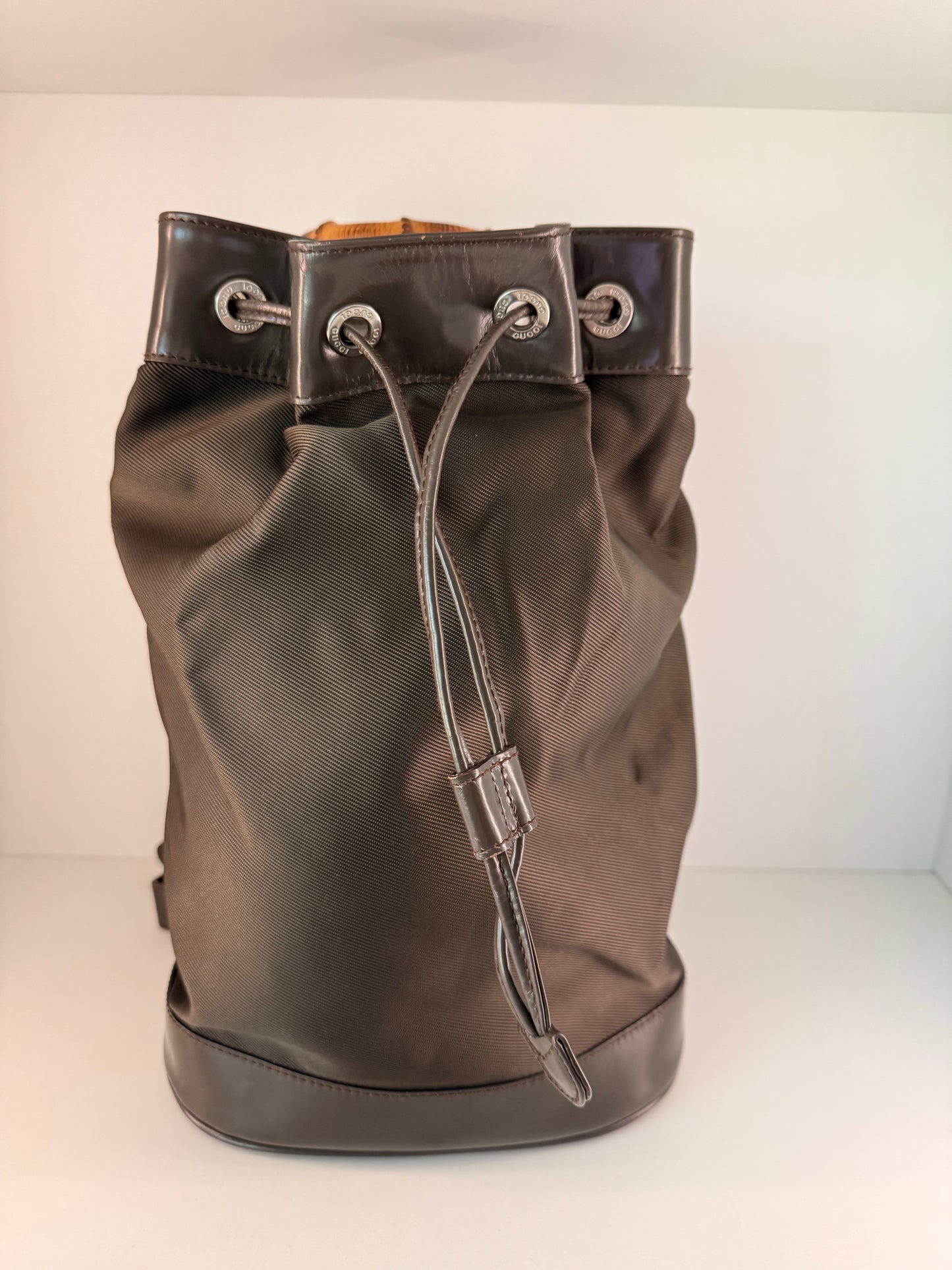 Gucci Vintage Nylon/Leather Sling Bag