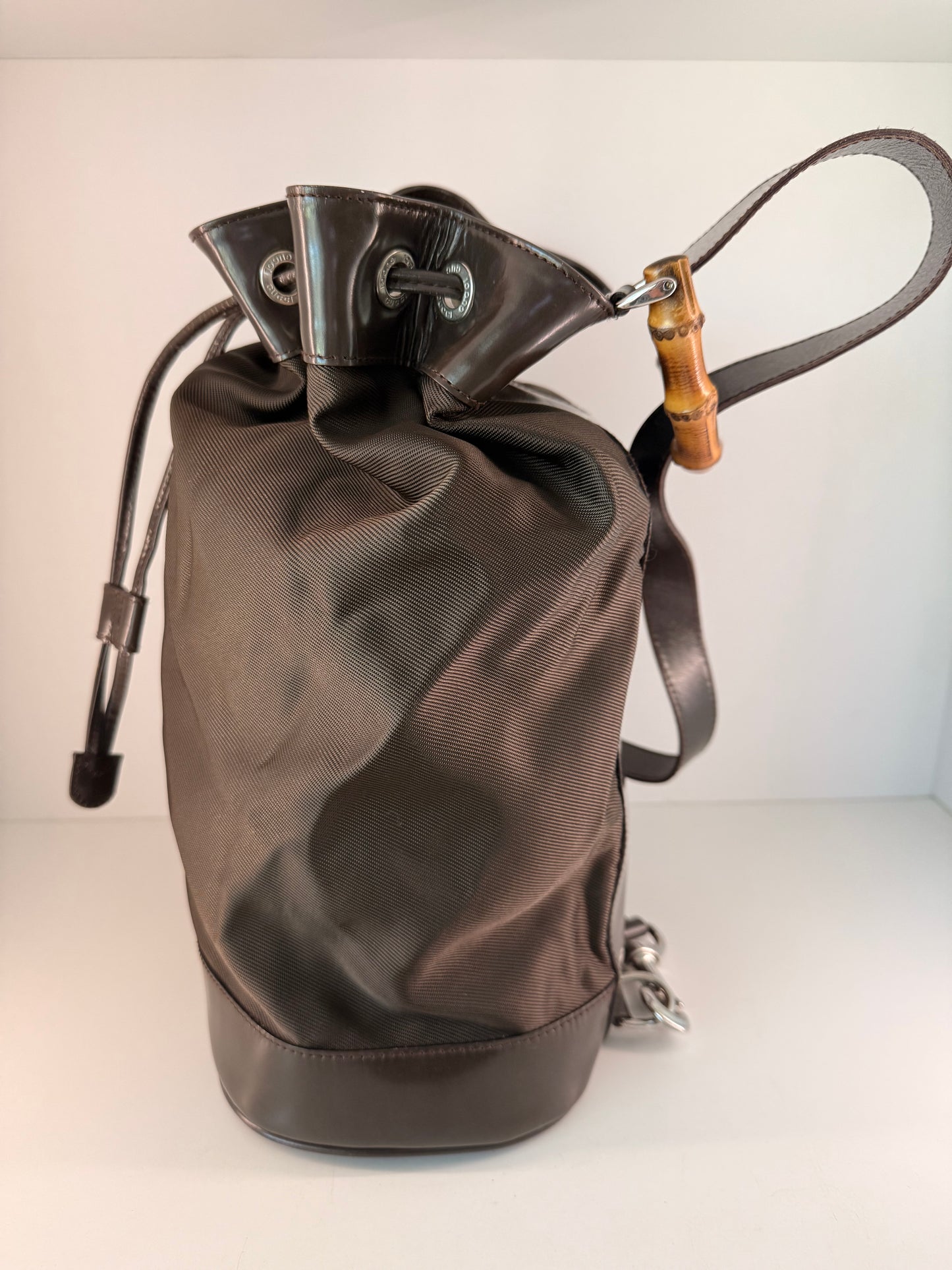 Gucci Vintage Nylon/Leather Sling Bag