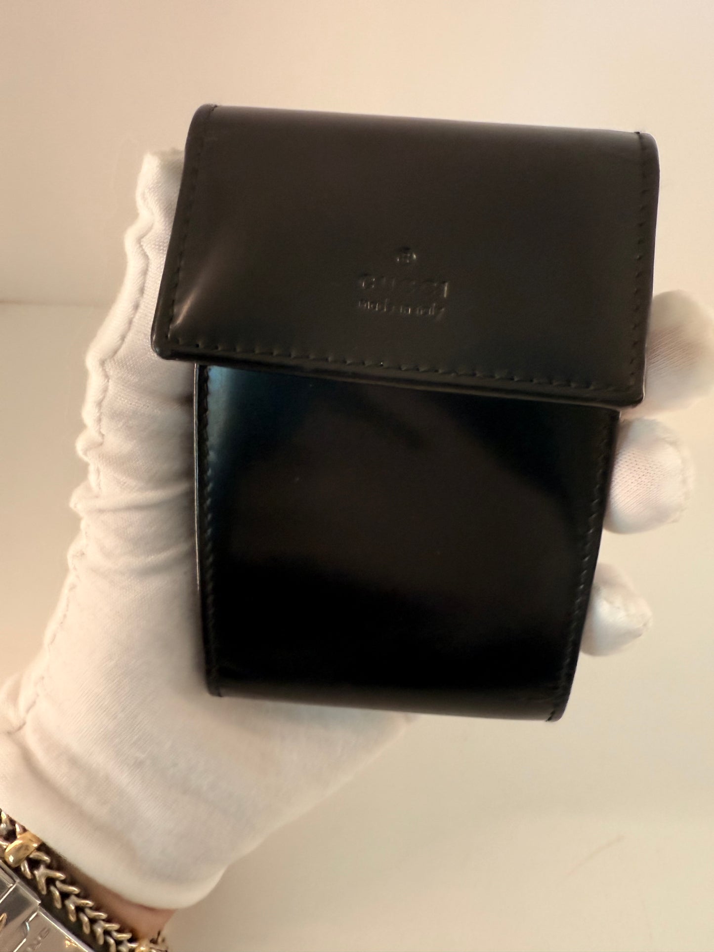 Rare Gucci Black Patent Leather 6 Key Case Unisex