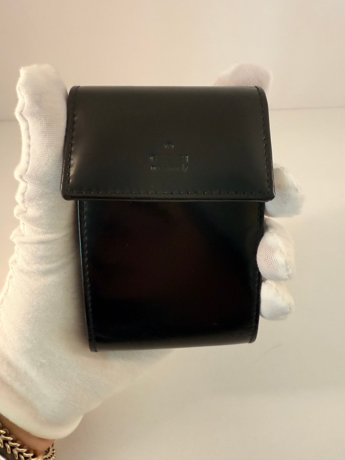 Rare Gucci Black Patent Leather 6 Key Case Unisex