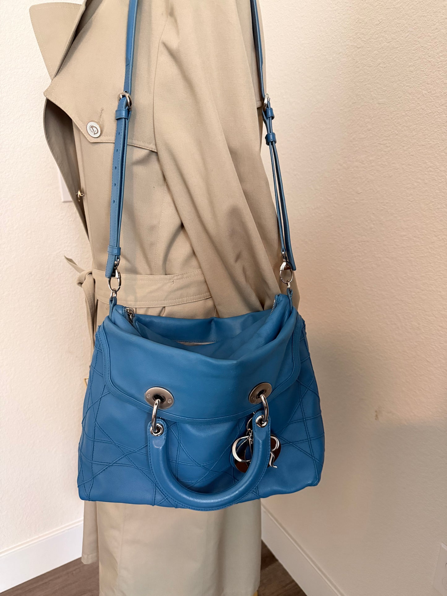 Stunning Authentic Christian Dior Granville Tote Bag w/ Crossbody Strap - Like New