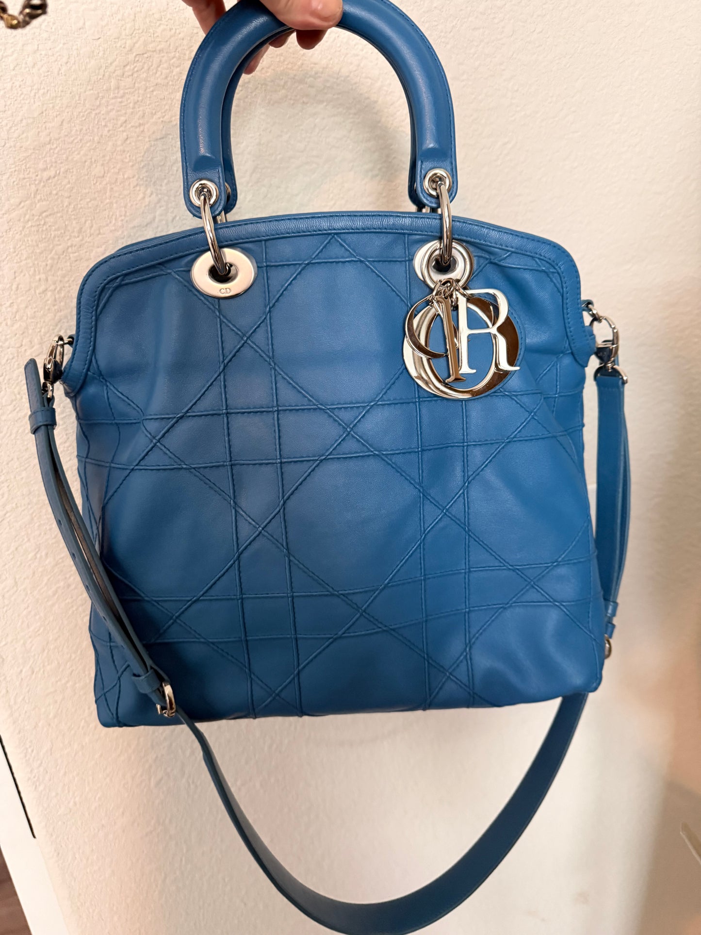 Stunning Authentic Christian Dior Granville Tote Bag w/ Crossbody Strap - Like New