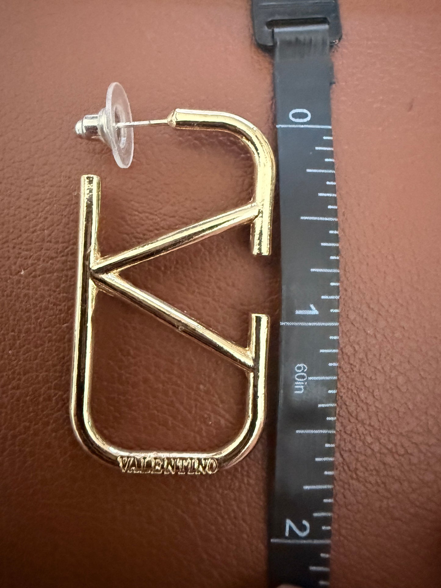 Authentic Valentino Earrings Gold Tone Pierced
