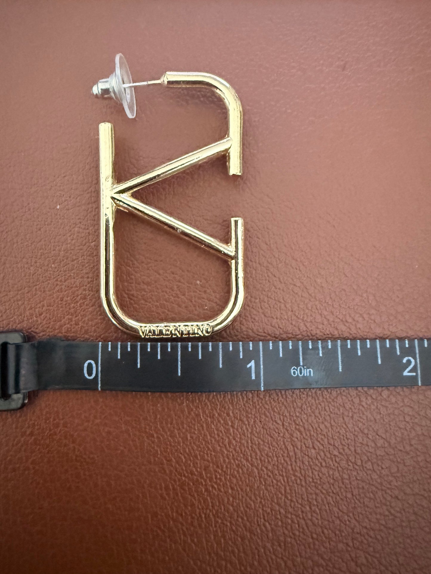 Authentic Valentino Earrings Gold Tone Pierced