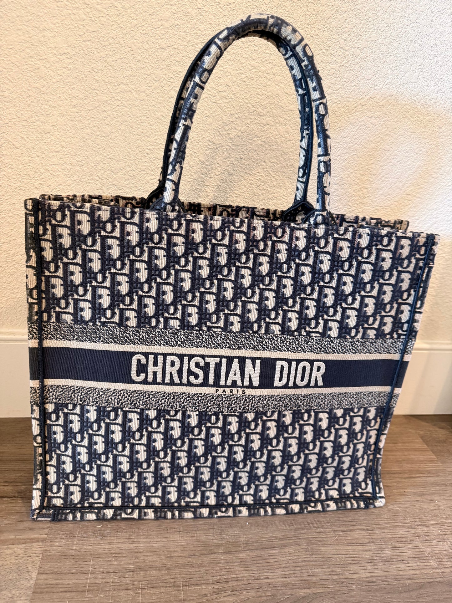Christian Dior Large Blue Book Bag