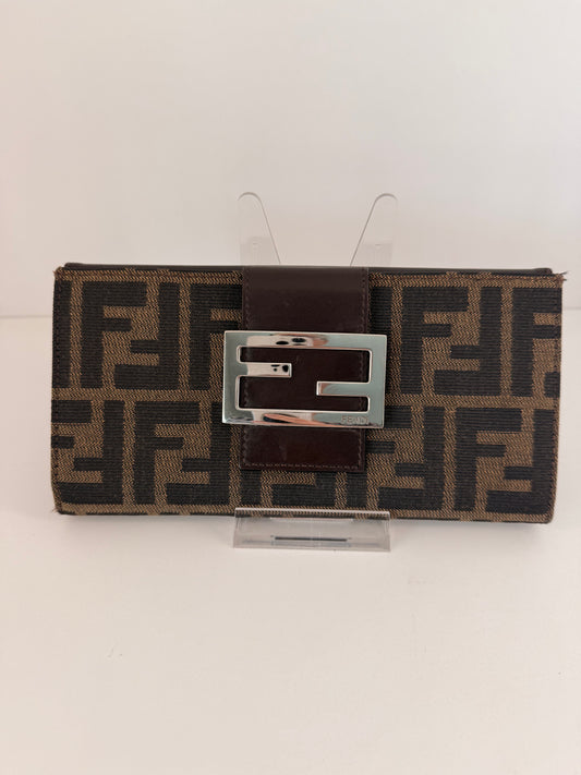 Fendi Zucca FF Long Baguette Wallet