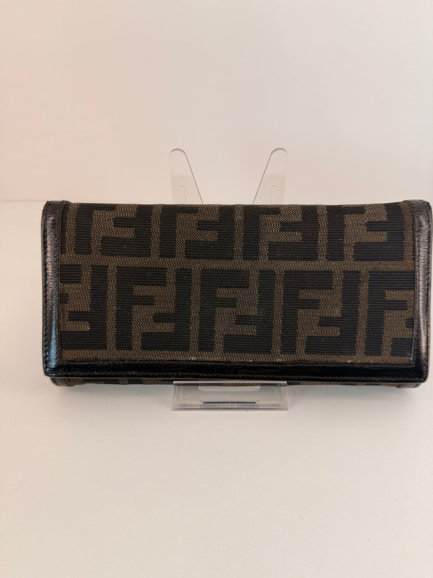 Fendi Long Zucca Bi-Fold Wallet Beautifully Refurbished