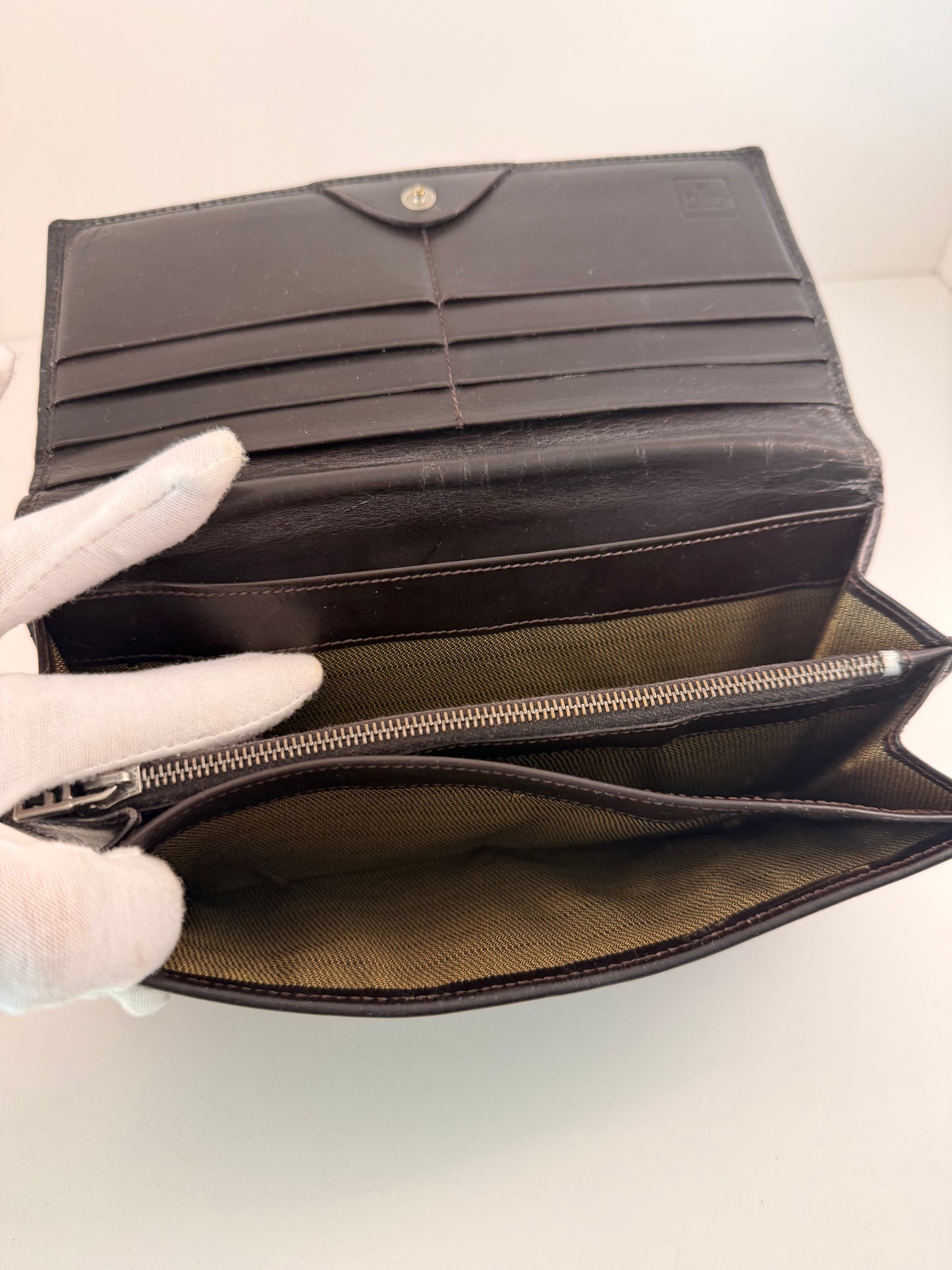 Fendi Long Zucca Bi-Fold Wallet Beautifully Refurbished