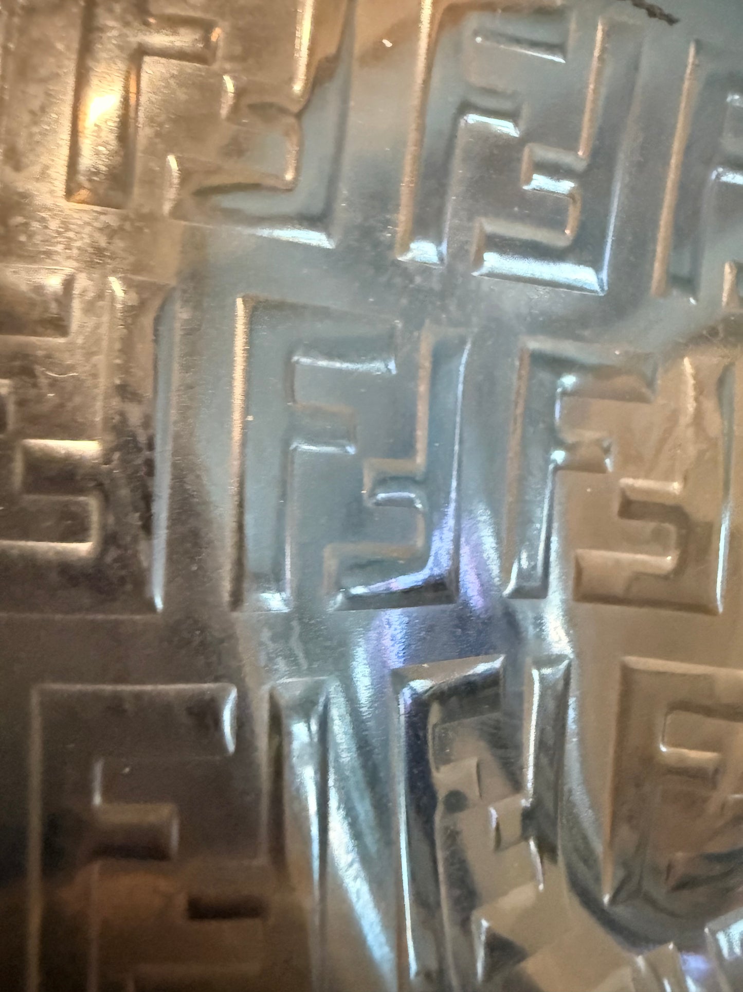 Rare Fendi Zucca White Leather w/ Silver Hardware and Brown PVC Transparent Shopper