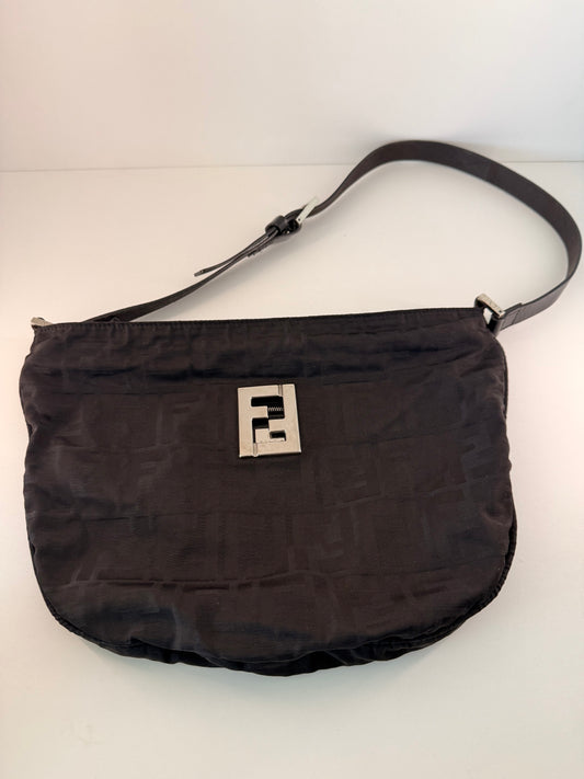 Authentic Fendi fabric/leather handbag