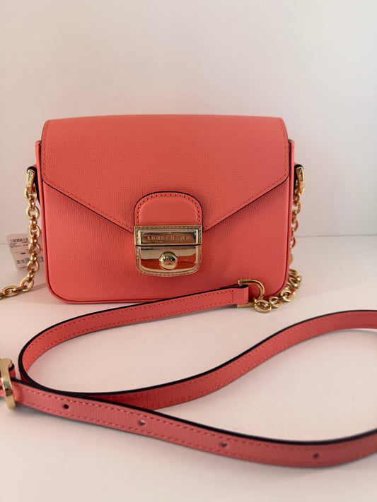 NWT Longchamp Mini Pink Leather Crossbody Brand New