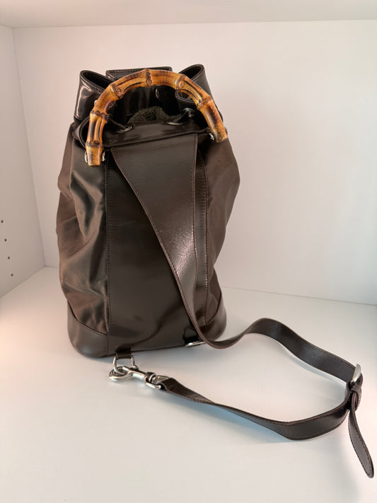 Gucci Vintage Nylon/Leather Sling Bag