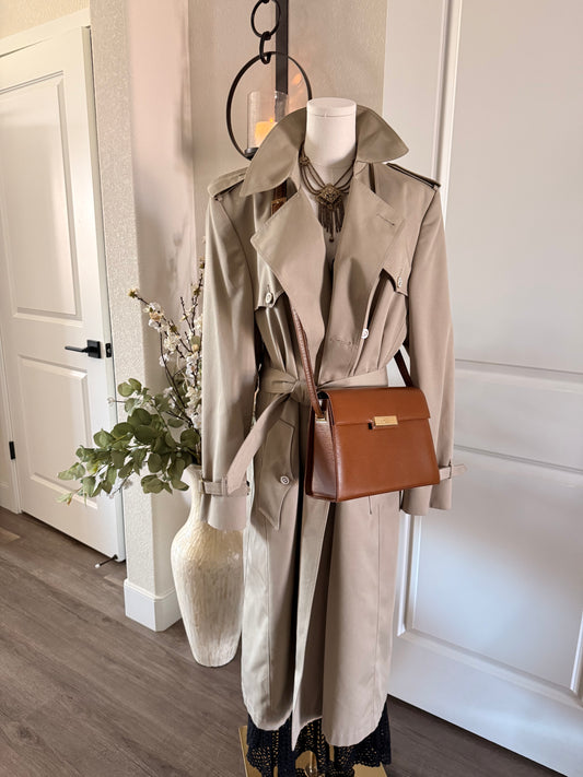 Authentic Christian Dior Brown Leather Crossbody/Shoulder Bag