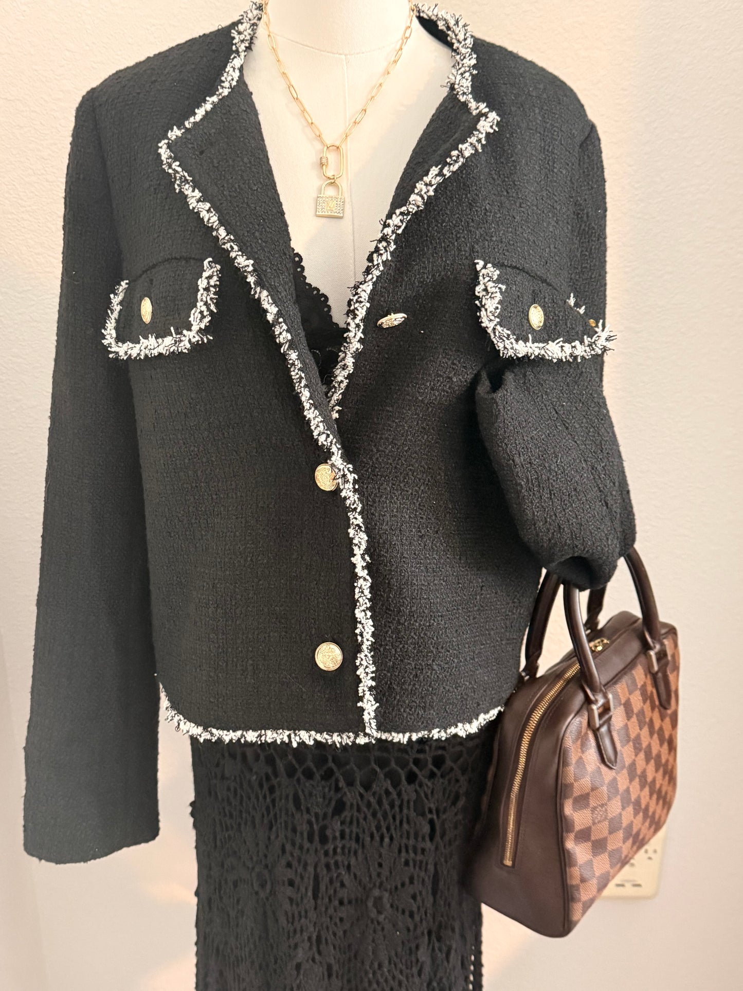 LV Damier Eben Brera Top Handle Bag w/ Gold Hardware