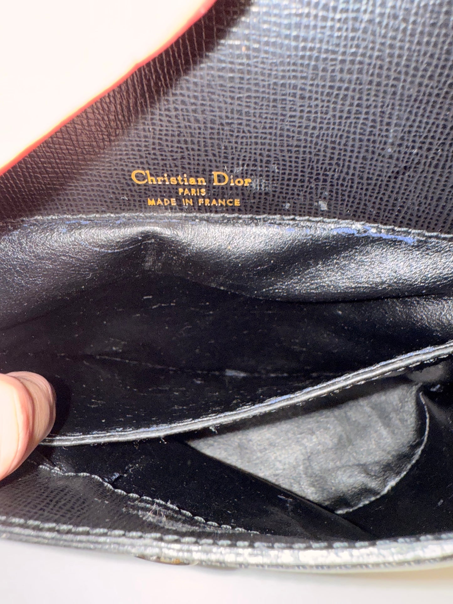 Christian Dior Black Leather Vintage Saddle Bag w/ Amazing Gold Hardware