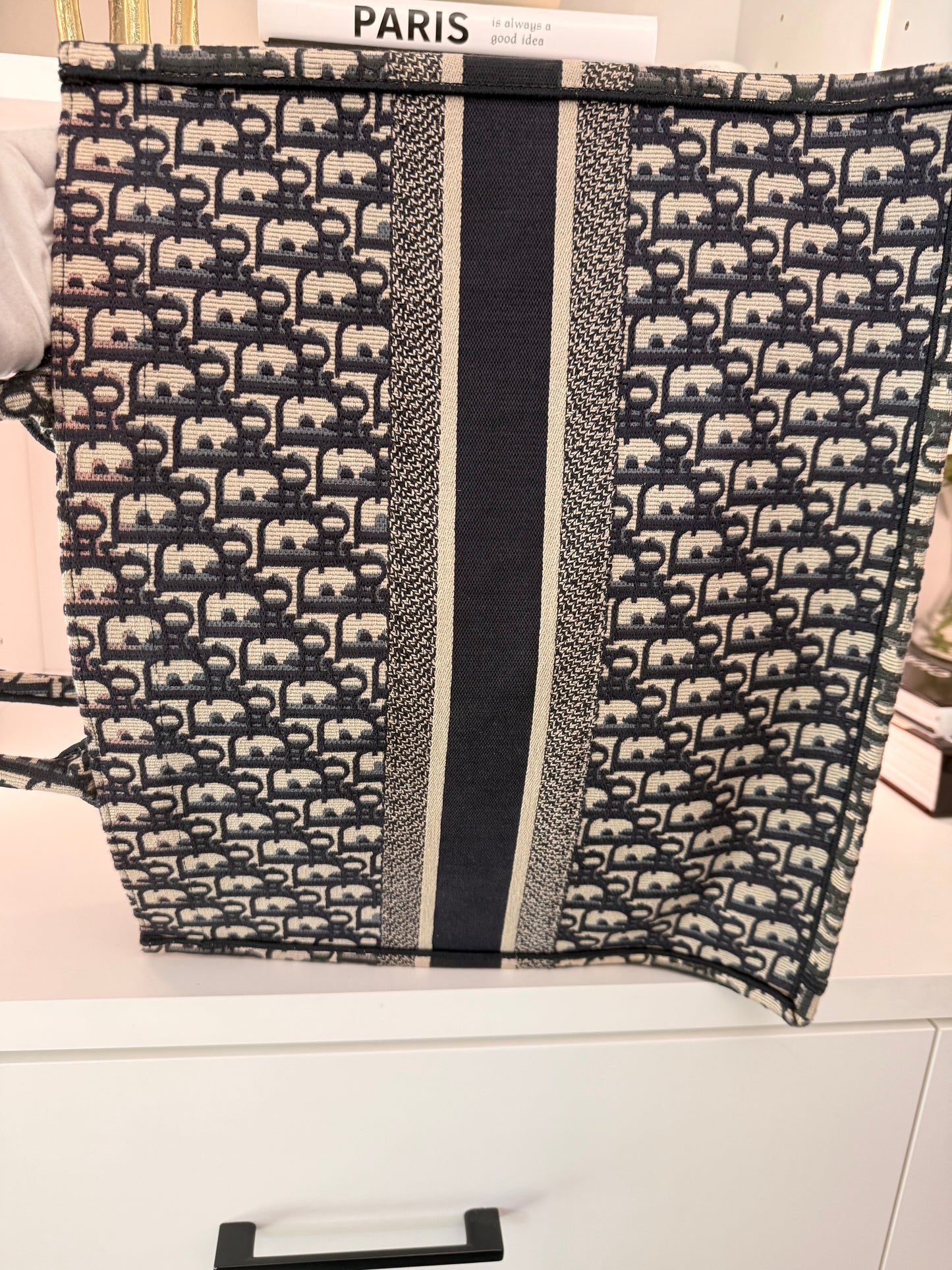 Christian Dior Large Blue Book Bag