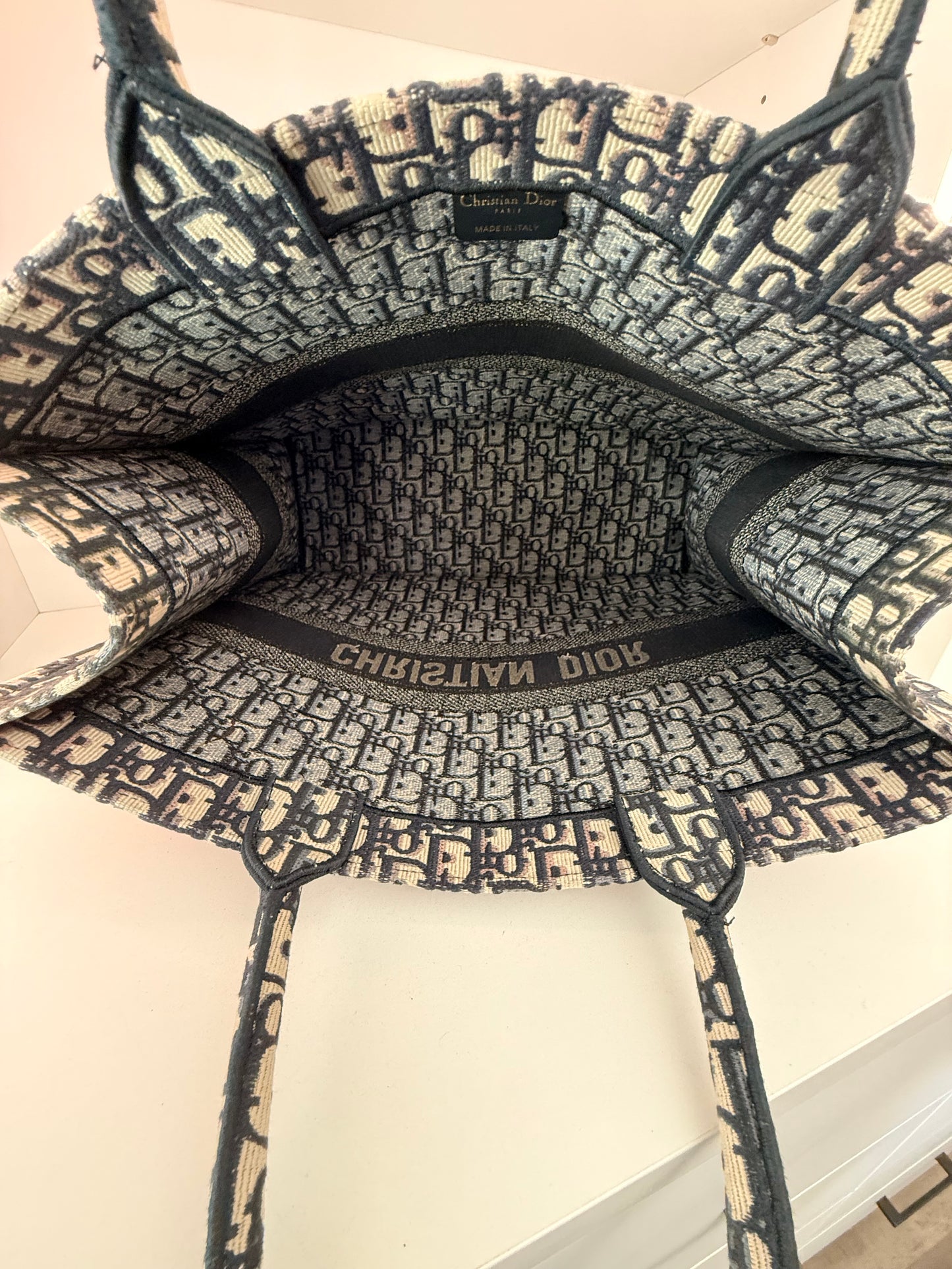 Christian Dior Large Blue Book Bag